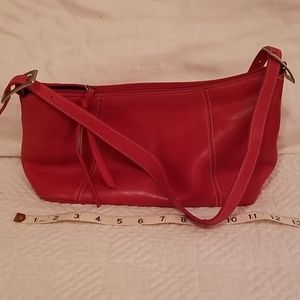 Red leather Tig shoulder bag